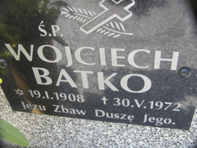 Wojciech Batko 1908 Wierzchosławice - Grobonet - Wyszukiwarka osób pochowanych
