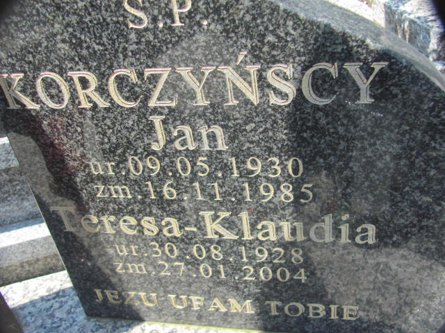 Teresa Klaudia Korczyńska 1928 Wierzchosławice - Grobonet - Wyszukiwarka osób pochowanych