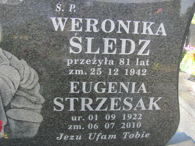 Weronika Śledź Wierzchosławice - Grobonet - Wyszukiwarka osób pochowanych