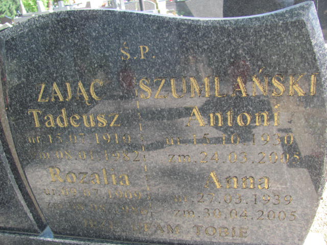 Tadeusz Zając 1910 Wierzchosławice - Grobonet - Wyszukiwarka osób pochowanych