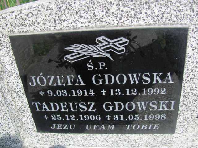 Tadeusz Gdowski 1906 Wierzchosławice - Grobonet - Wyszukiwarka osób pochowanych